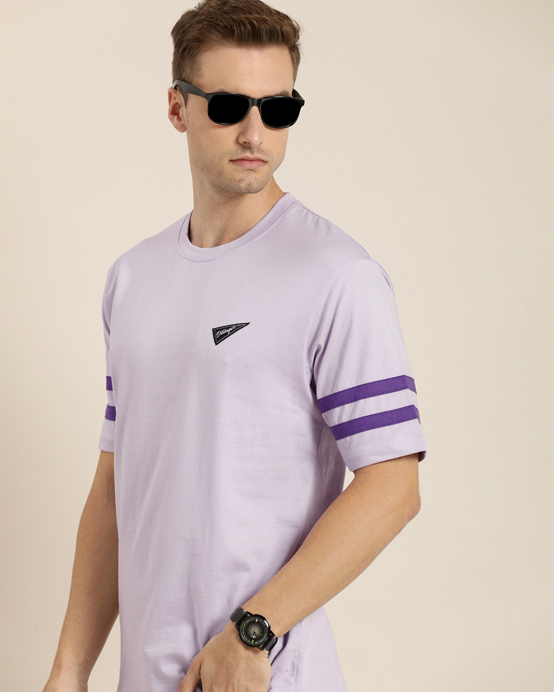 Shop Men's Purple  Oversized T-Shirt-Back