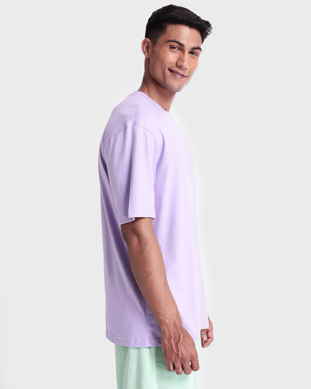 Shop Men's Purple Oversized T-shirt-Back