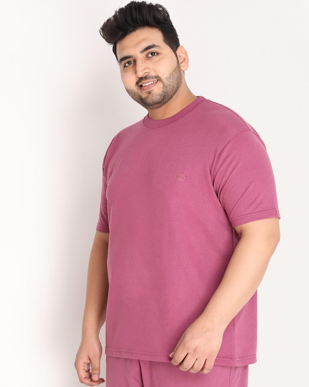 Shop Men's Purple Plus Size T-shirt-Back