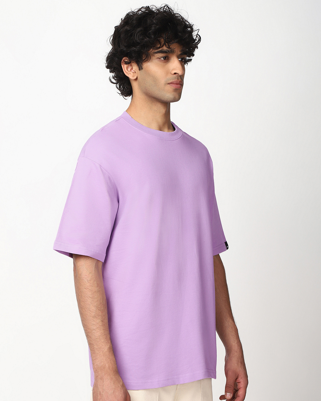 Shop Men's Purple Oversized T-shirt-Back