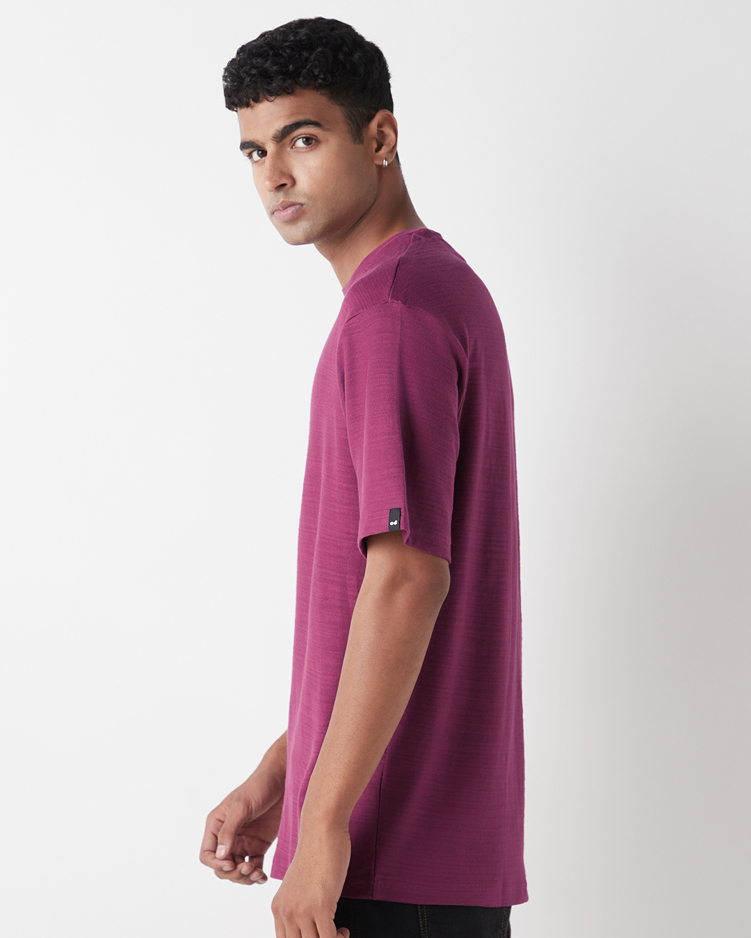 Shop Men's Purple Oversized T-shirt-Back