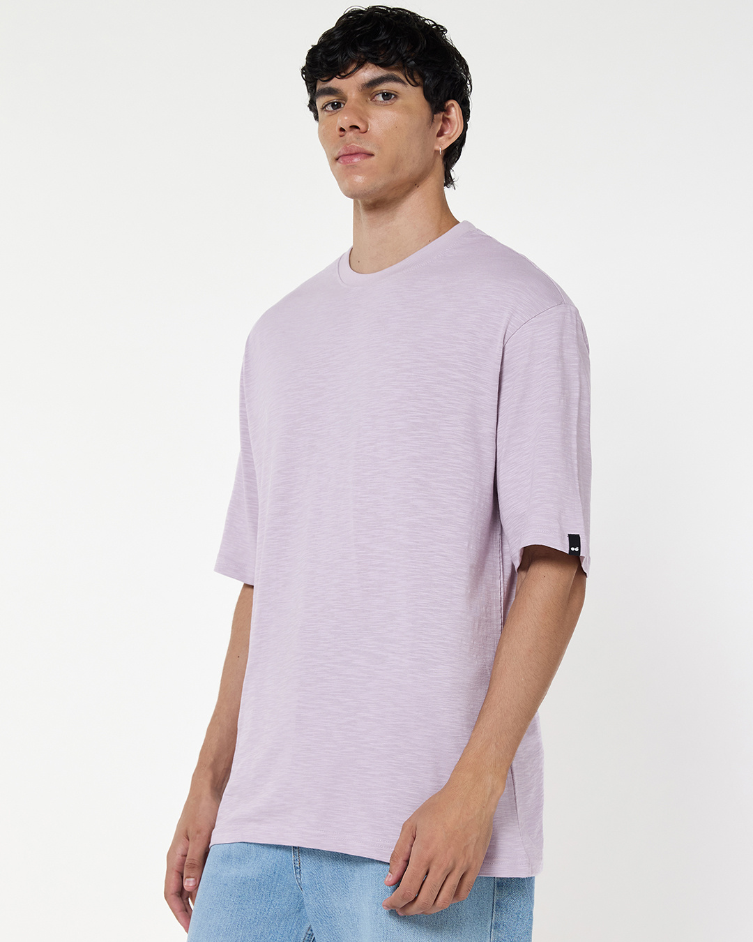Shop Men's Purple Oversized T-shirt-Back