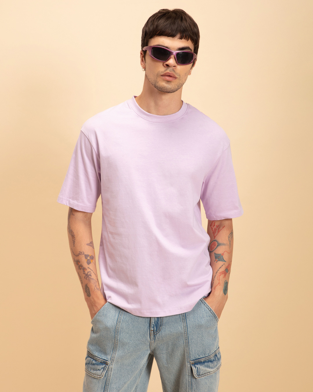 Buy Men's Purple OversizedT-shirt for Men purple Online at Bewakoof