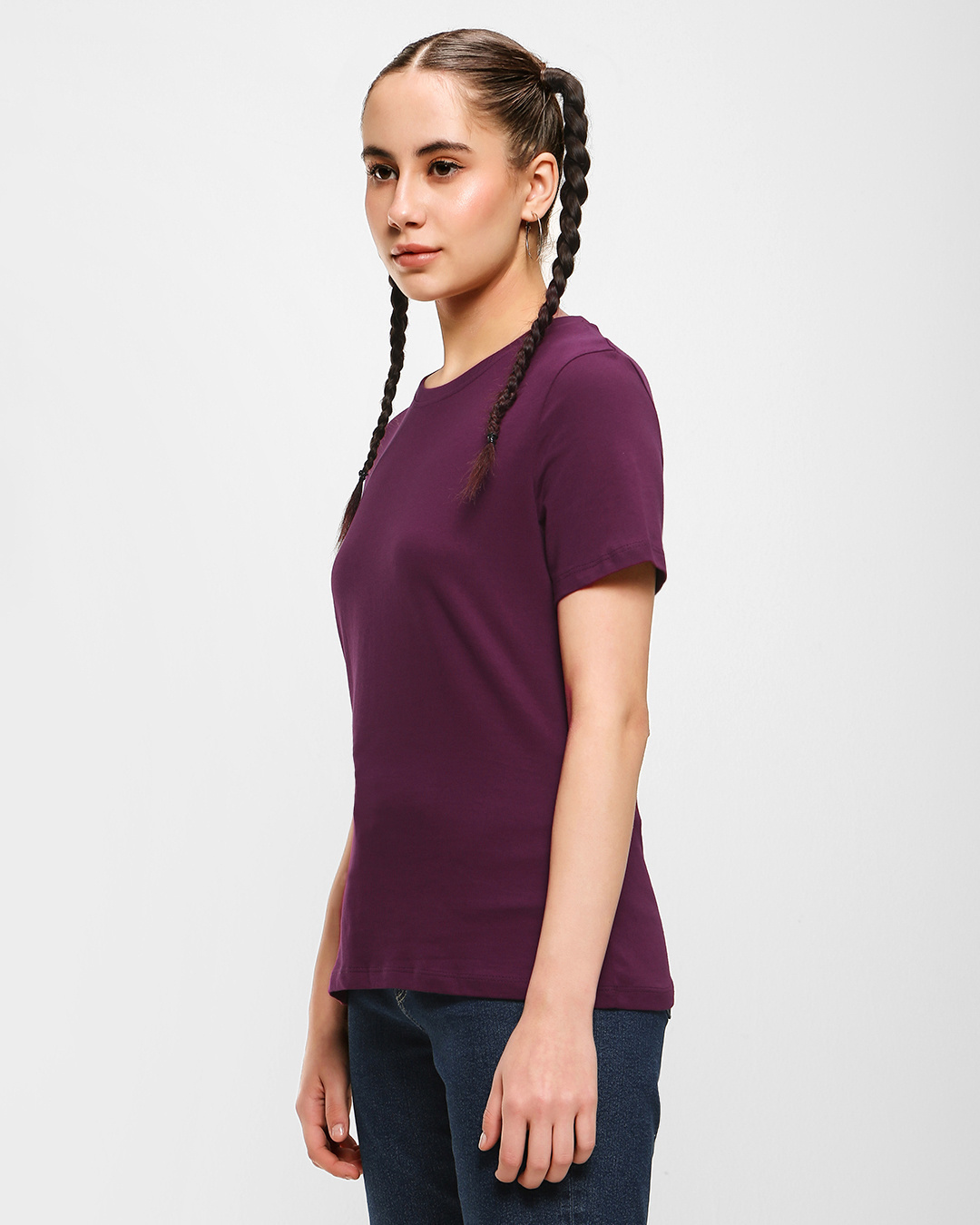 Shop Women's Purple Relaxed Fit Short Top-Back
