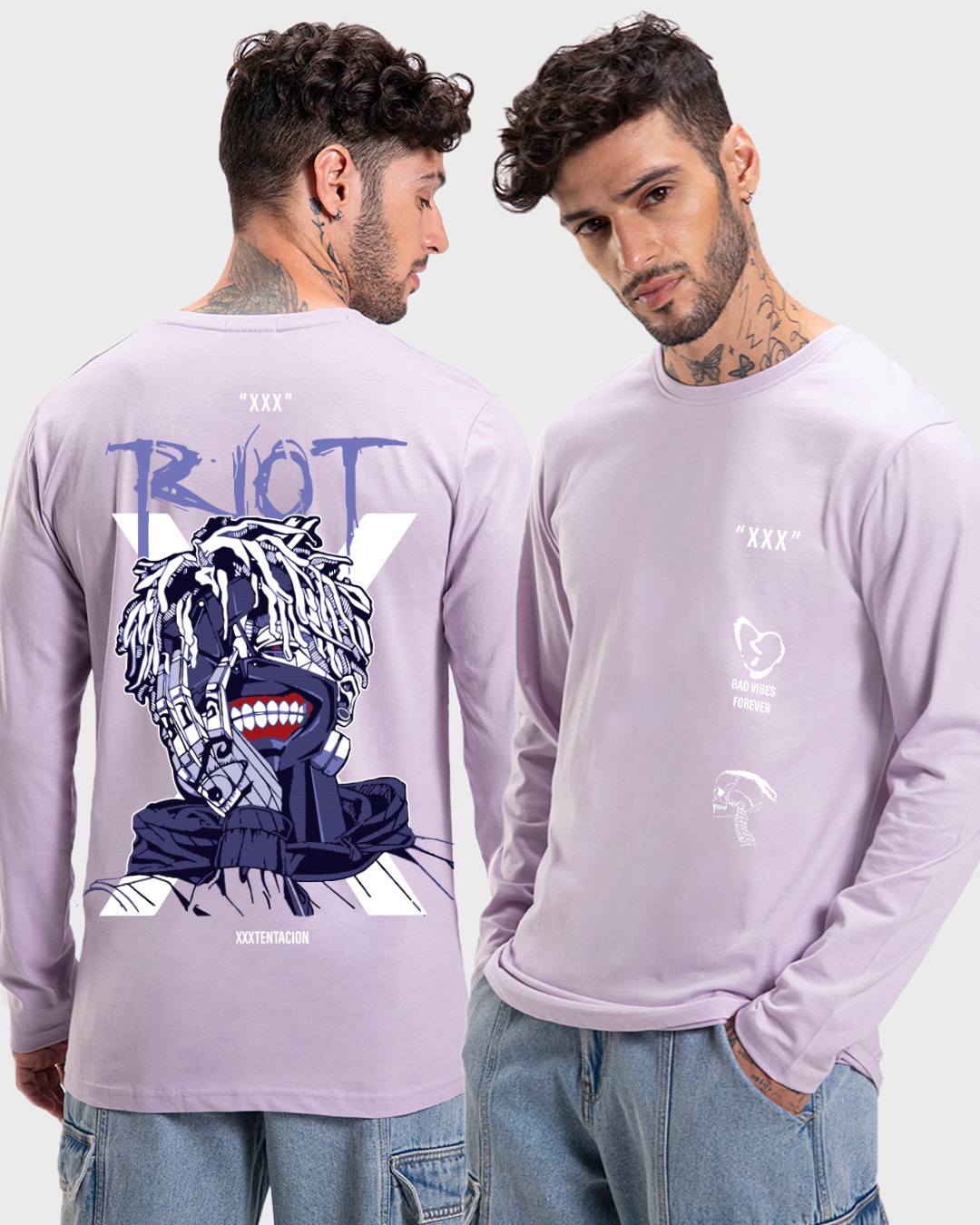 Buy Men S Purple Riot Xxx Tentacion Graphic Printed T Shirt Online At
