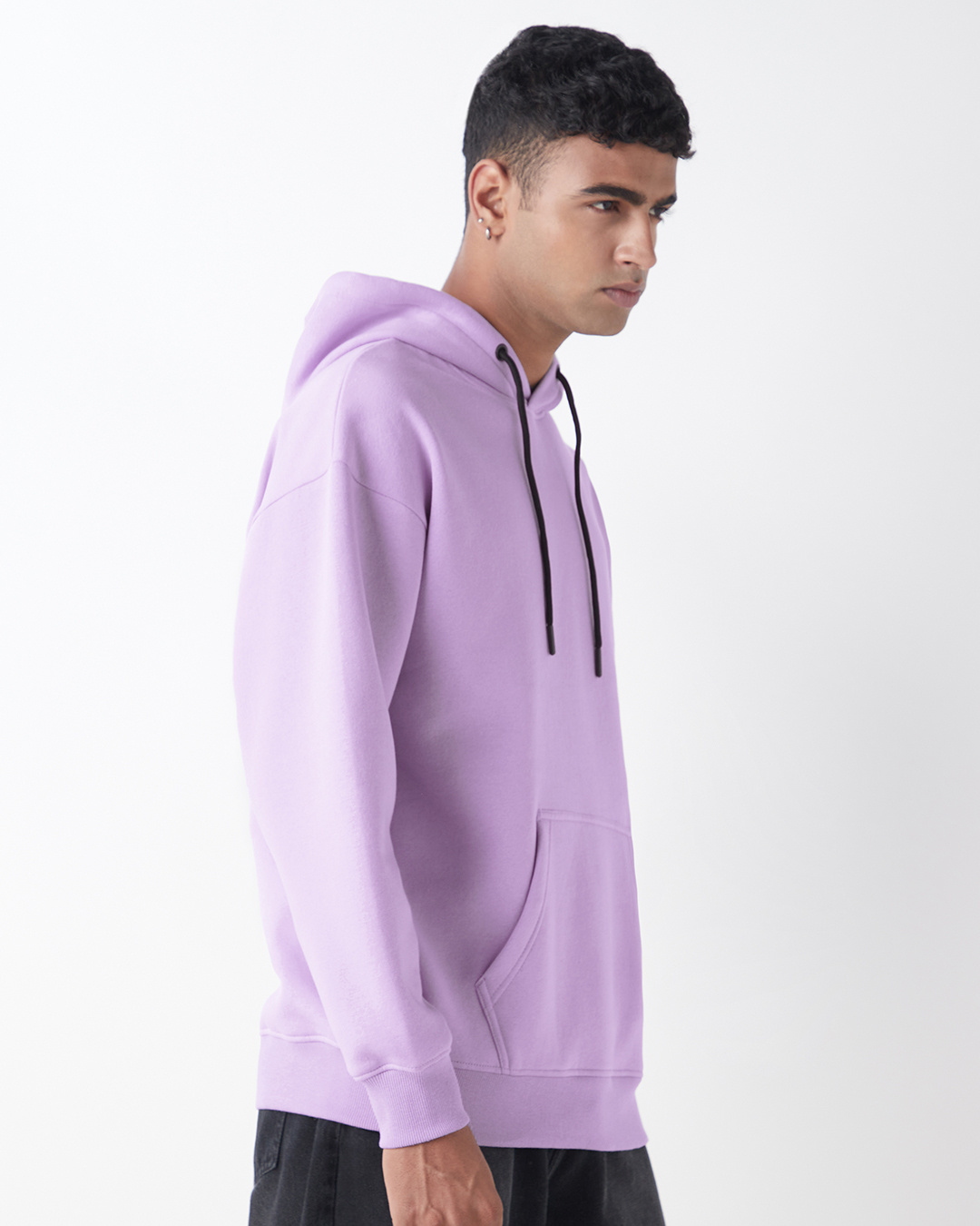 Shop Men's Purple Rose Oversized Hoodies-Back