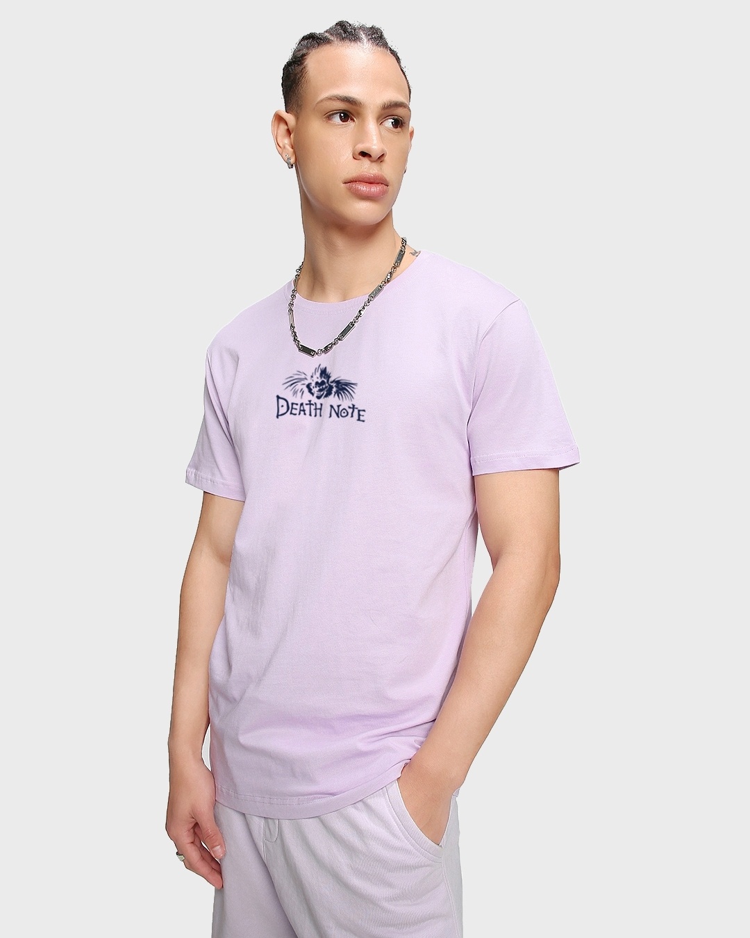 Shop Men's Purple Shinigami Ryuk Graphic Printed T-shirt-Back