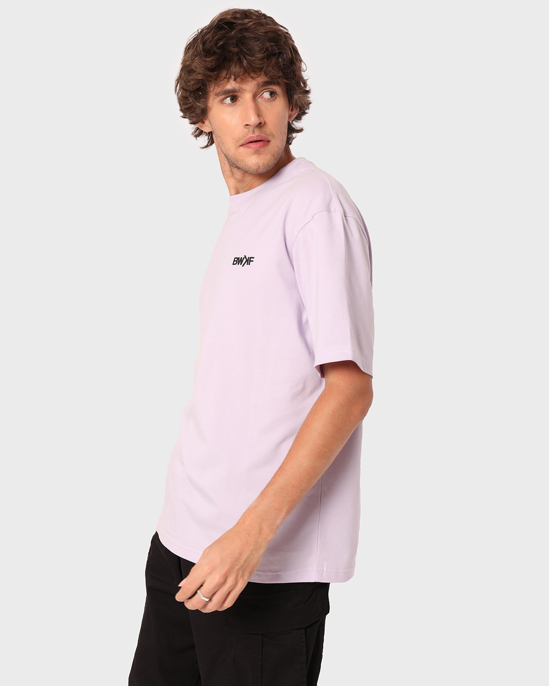 Shop Men's Purple Typography Relaxed Fit T-shirt-Back
