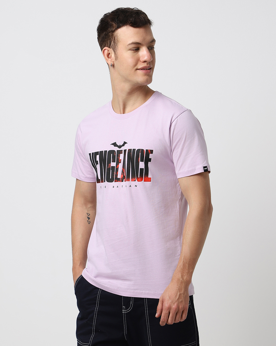 Shop Men's Purple Vengeance Graphic Printed T-shirt-Back