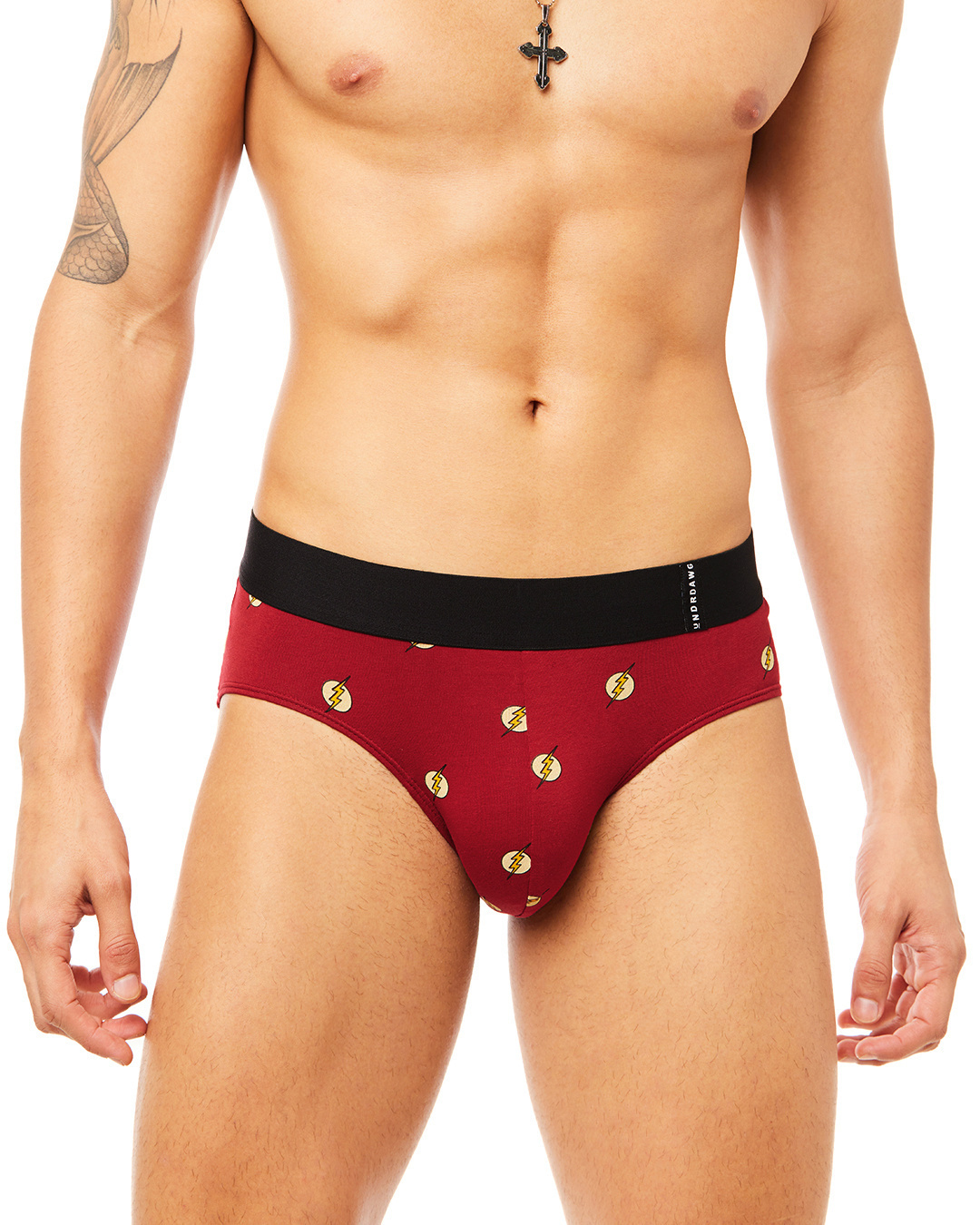 Shop Men's Red All Over Flash Printed Brief-Back