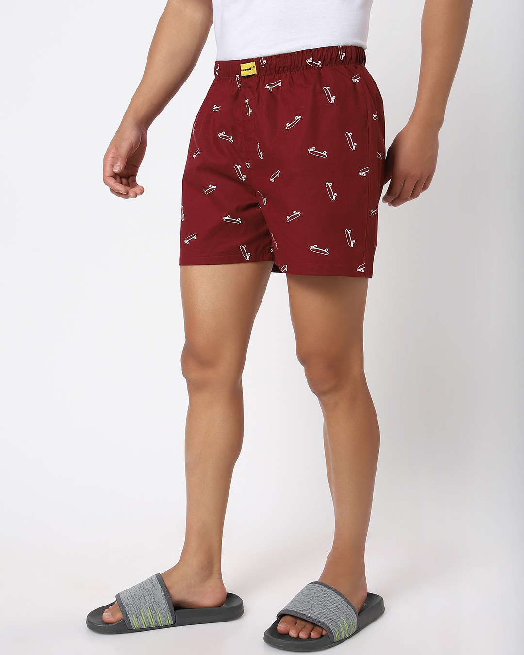 Shop Men's Red All Over Printed Boxers-Back