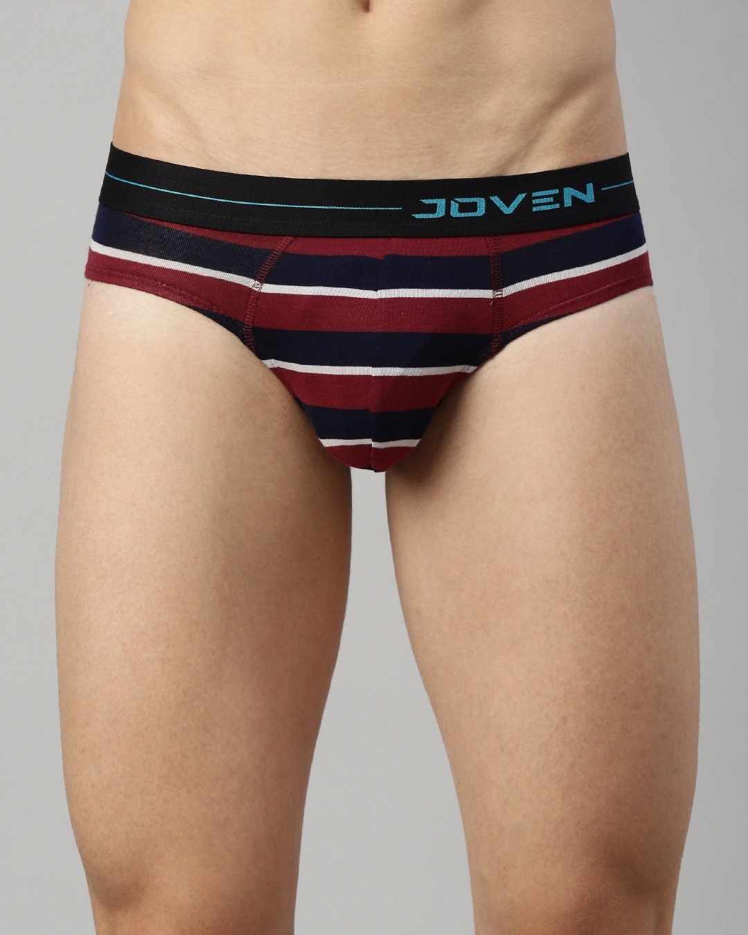 Shop Pack of 2 Men's Red & Black Striped Briefs-Back