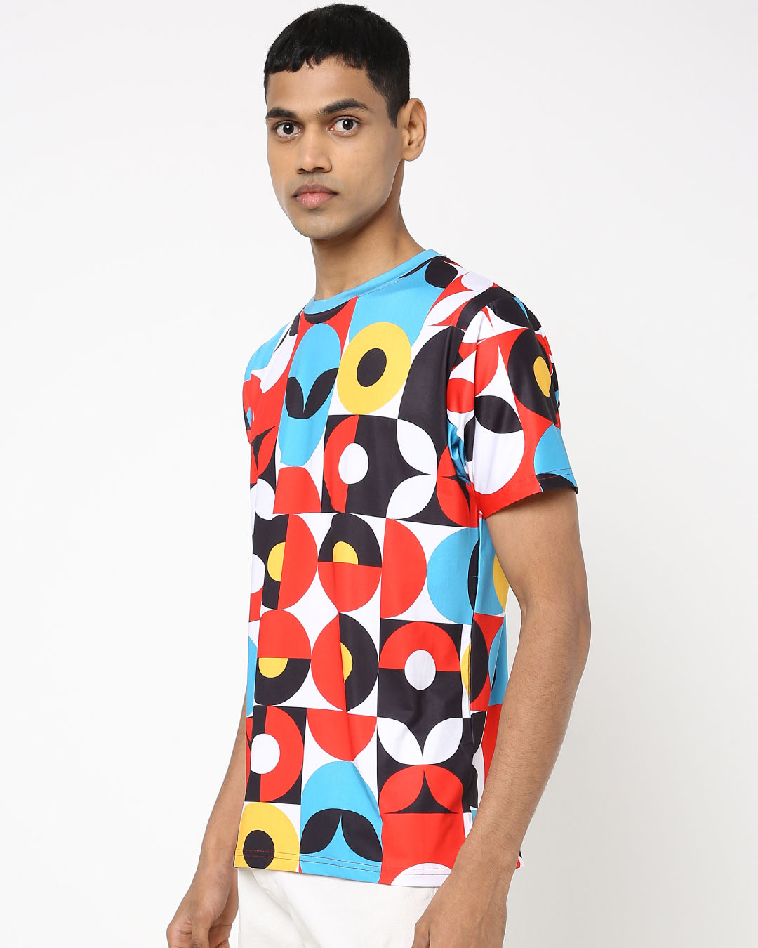 Shop Men's Red & Blue All Over Jade Daze Printed T-shirt-Back