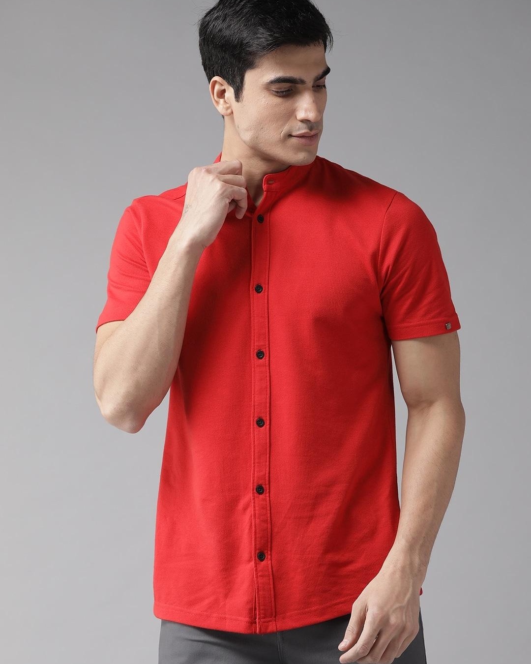 Buy Men's Red Casual Shirt Online at Bewakoof