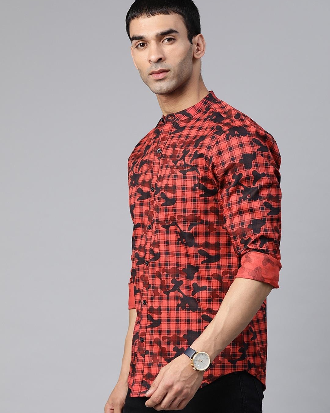 Shop Men's Red Checked Shirt-Back