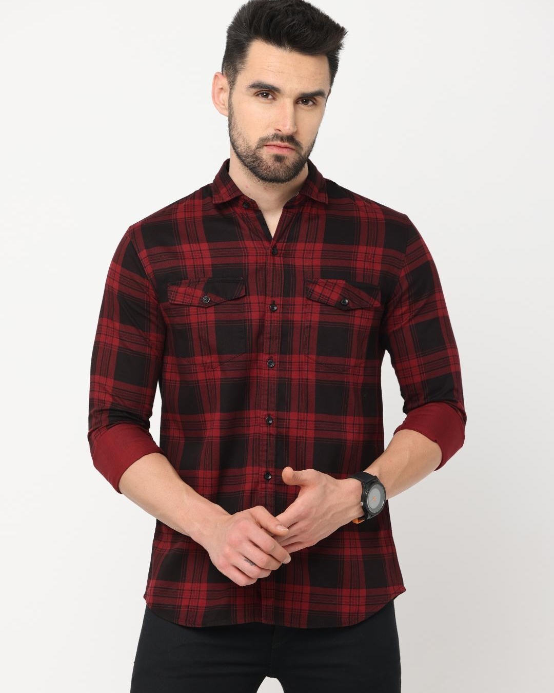 mens red dri fit shirt