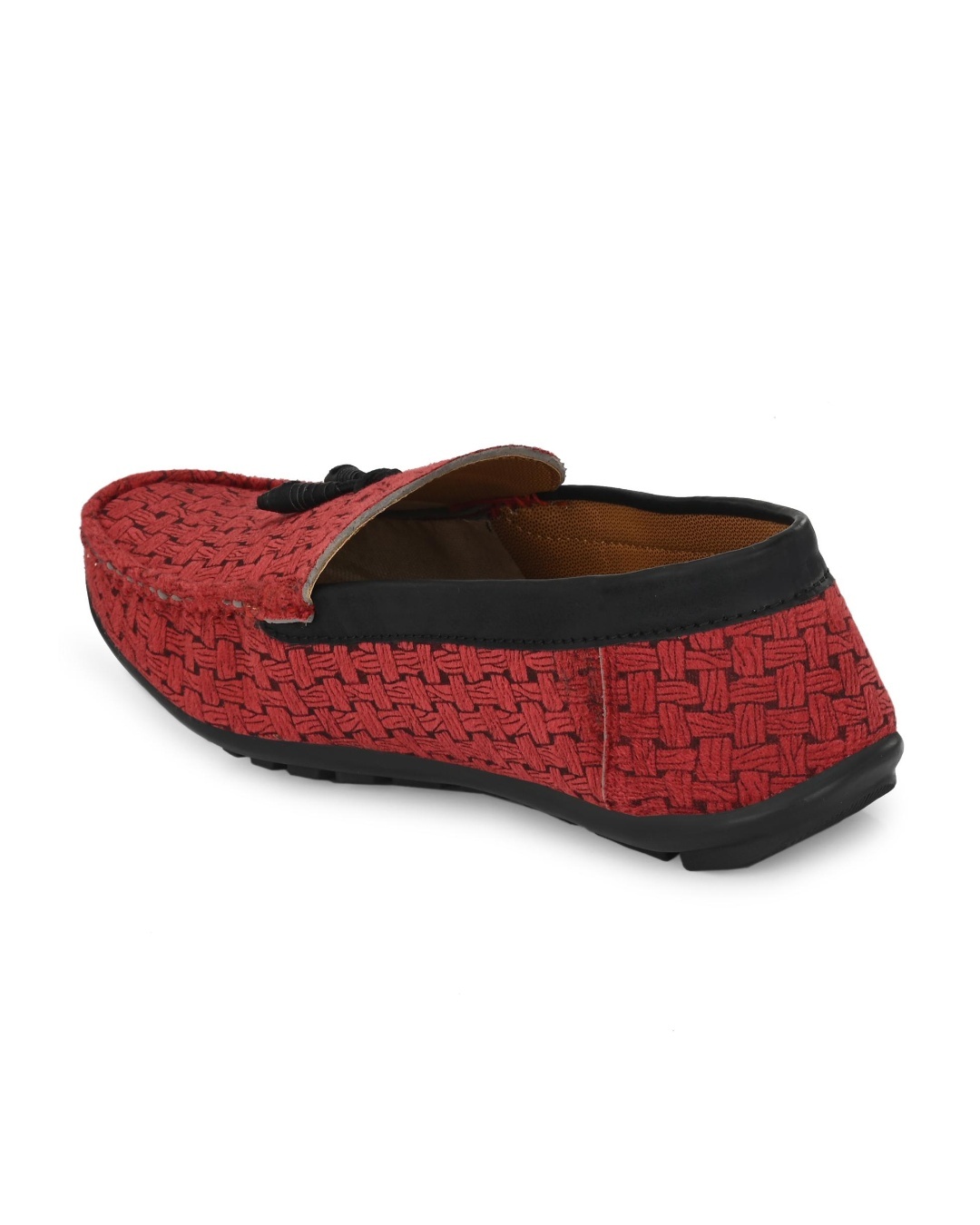 Shop Men's Red Printed Loafers-Back