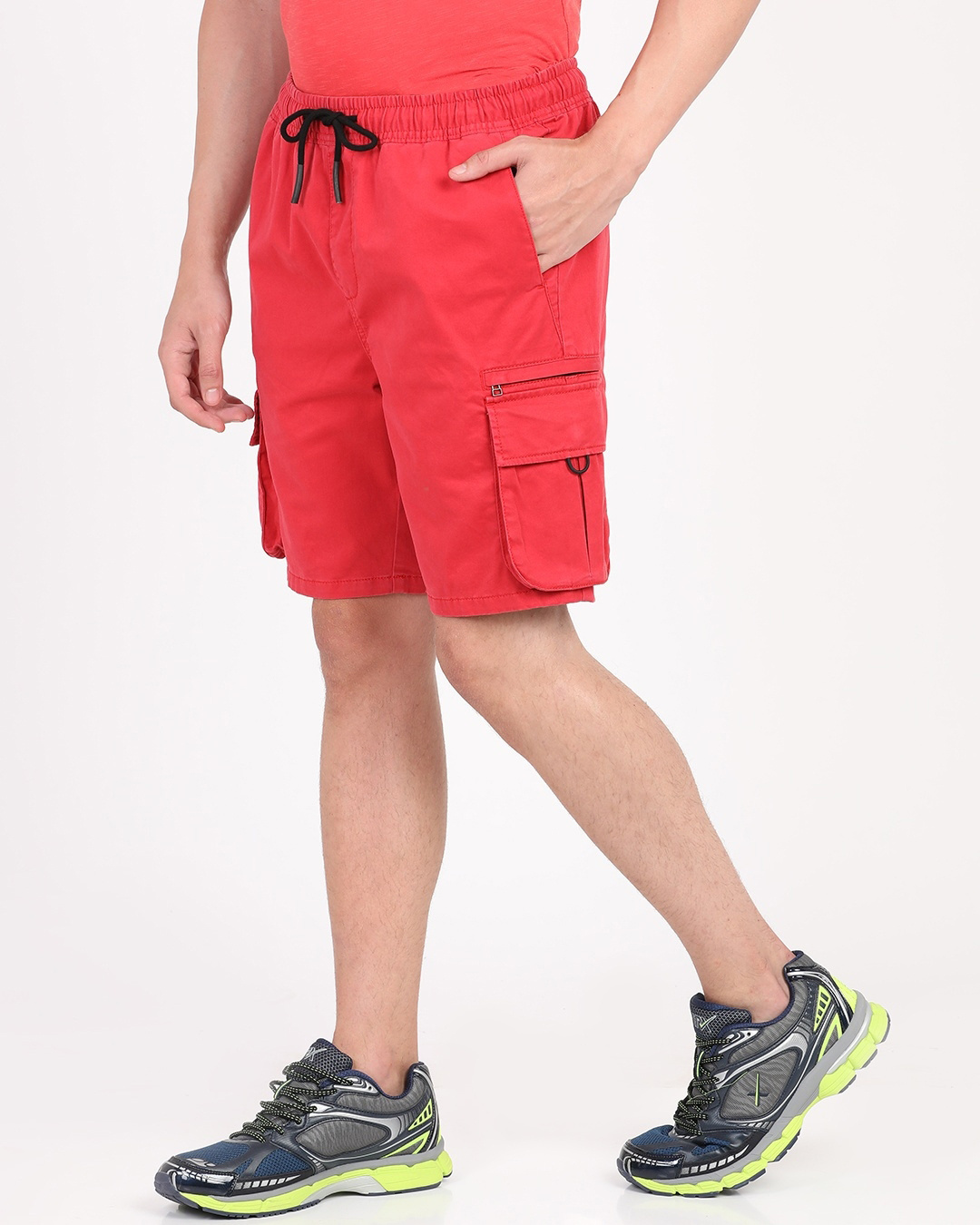 Shop Men's Red Cotton Shorts-Back