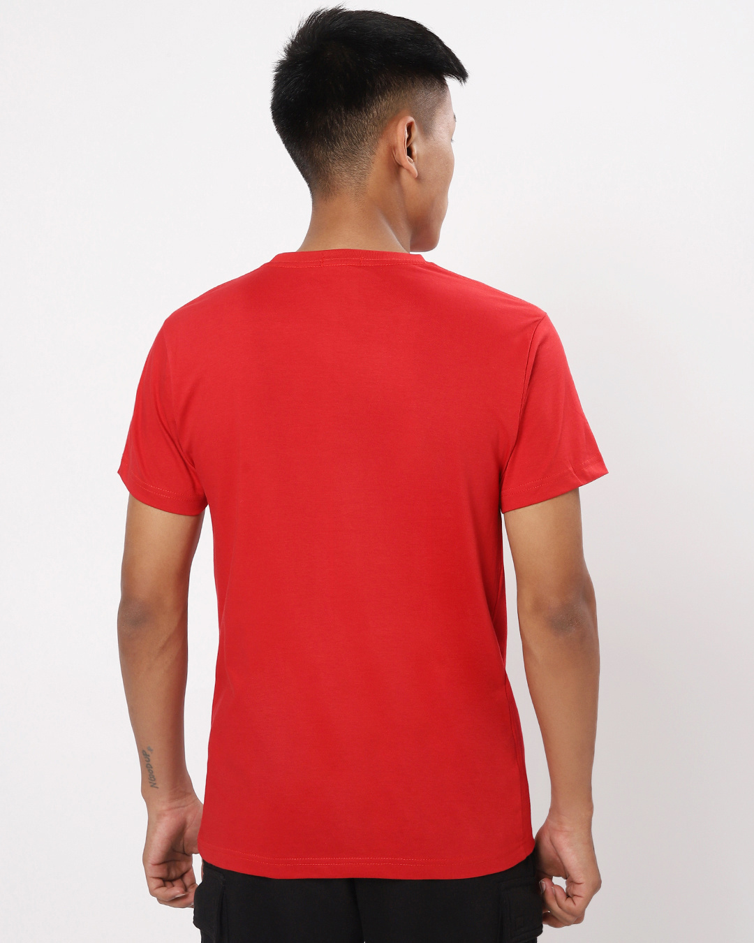 Shop Men's Red Fighter Z Graphic Printed T-shirt-Back