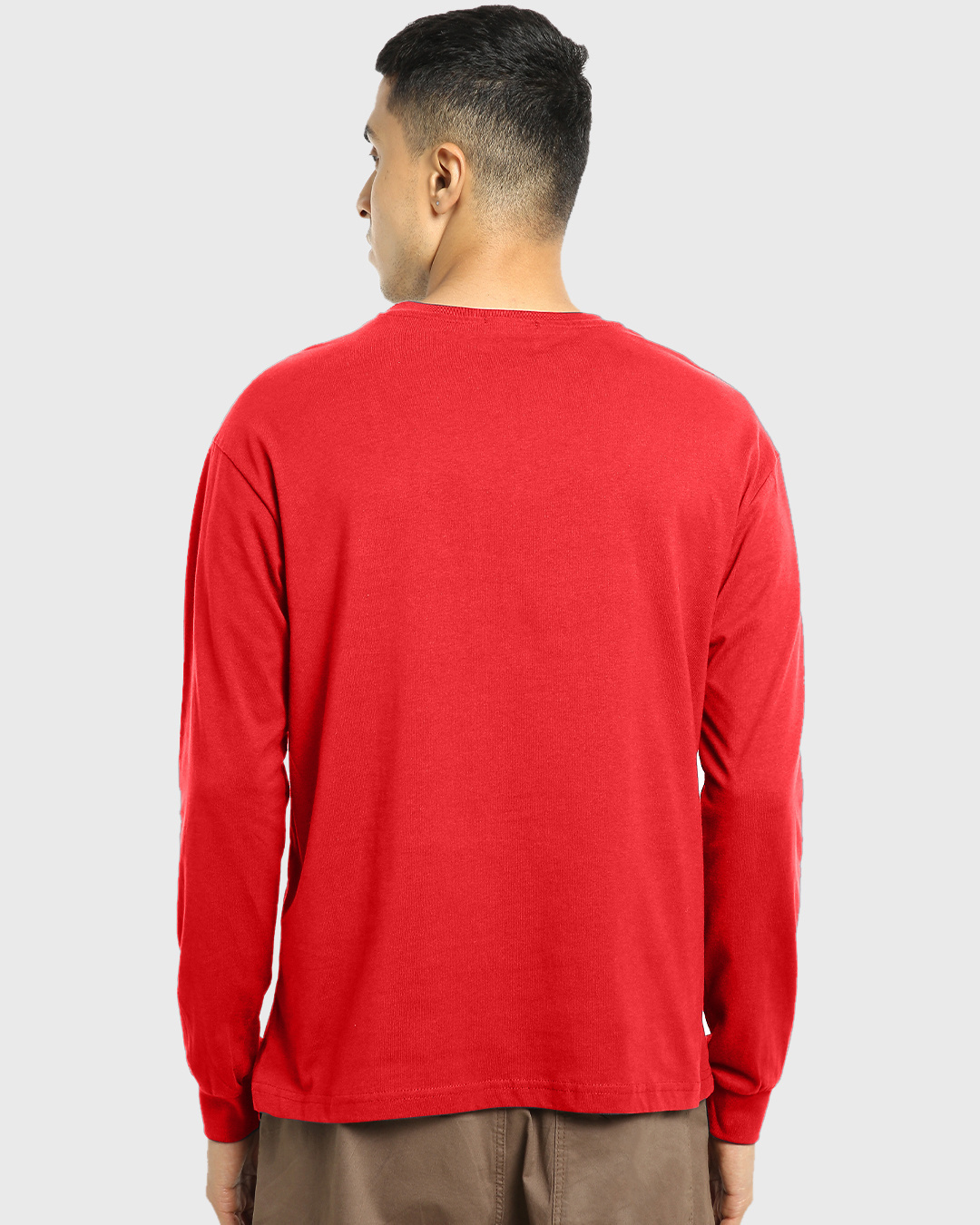 Shop Men's Red Focus Blocks Graphic Printed Oversized T-shirt-Back