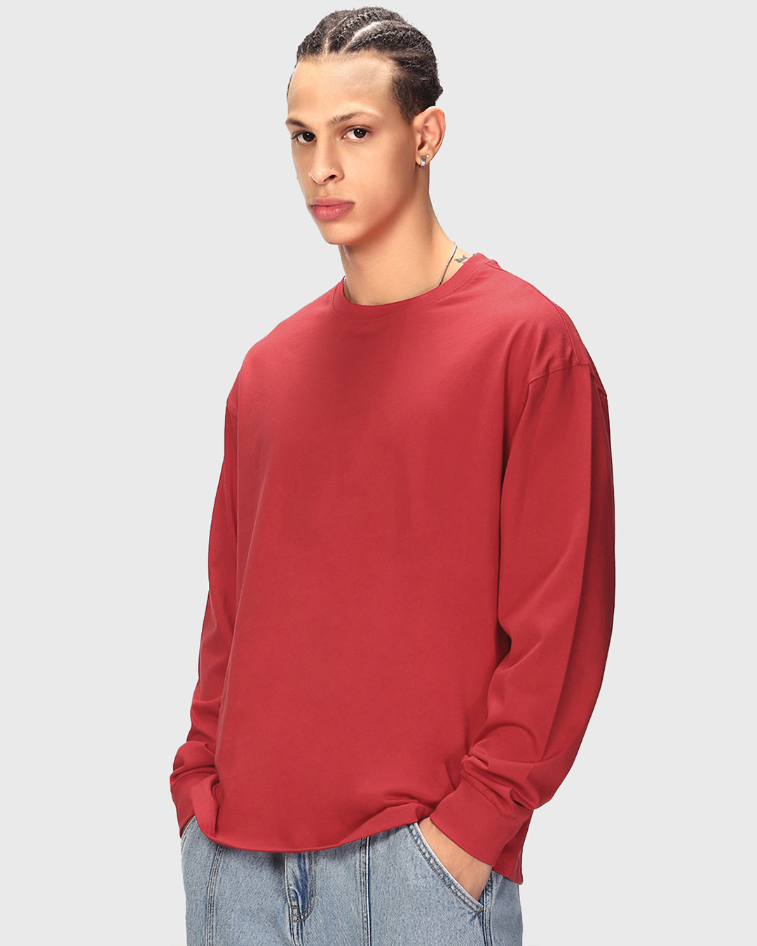 Shop Men's Red Oversized T-shirt-Back