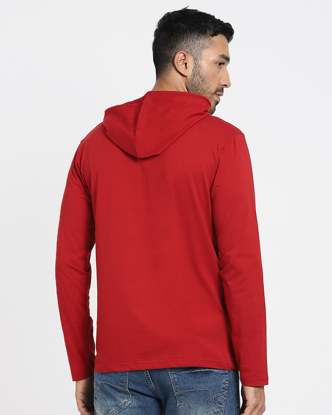 Shop Men's Red Get Over Here Hoodie T-shirt-Back