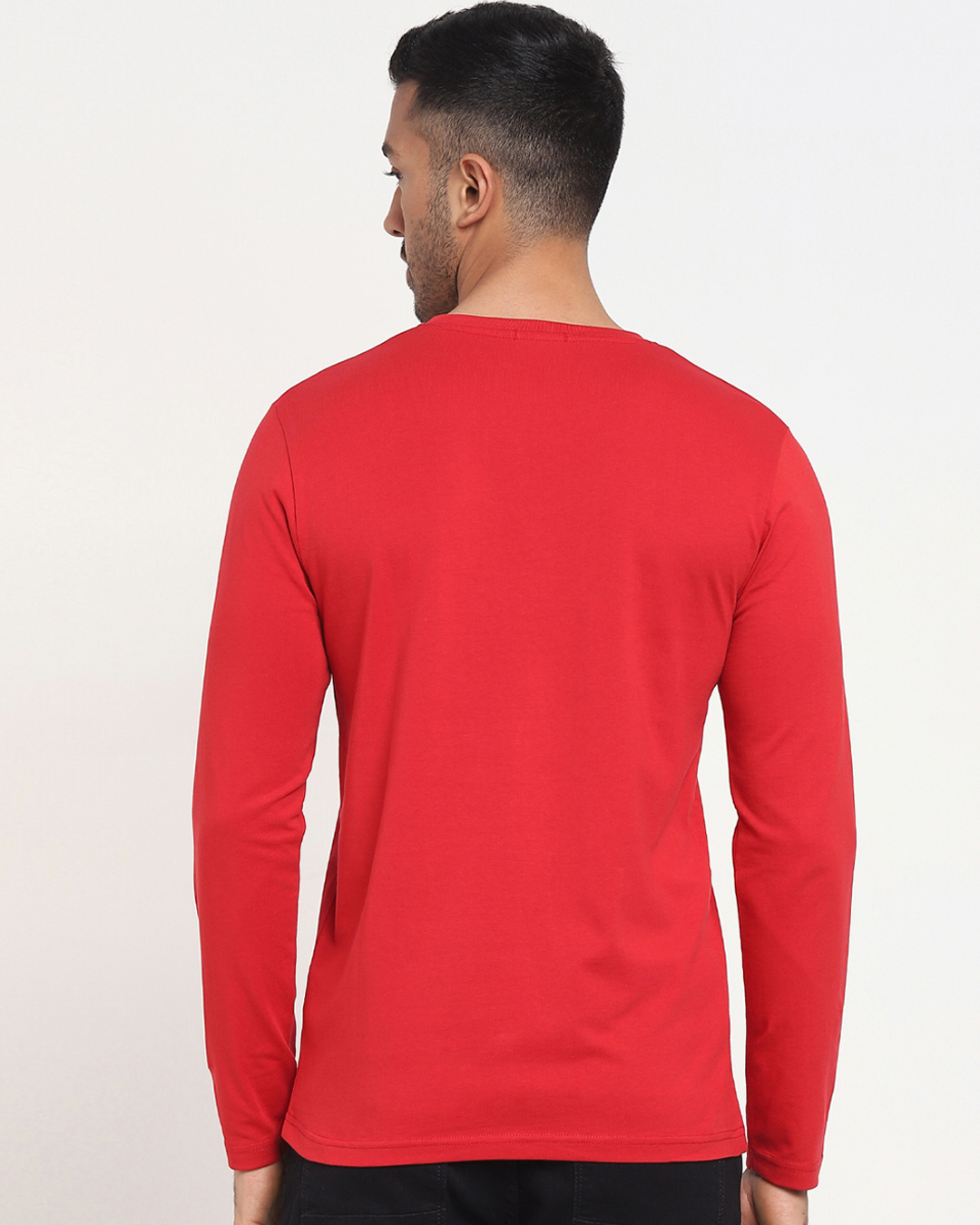 Shop Men's Red Headphone Beat Graphic Printed T-shirt-Back