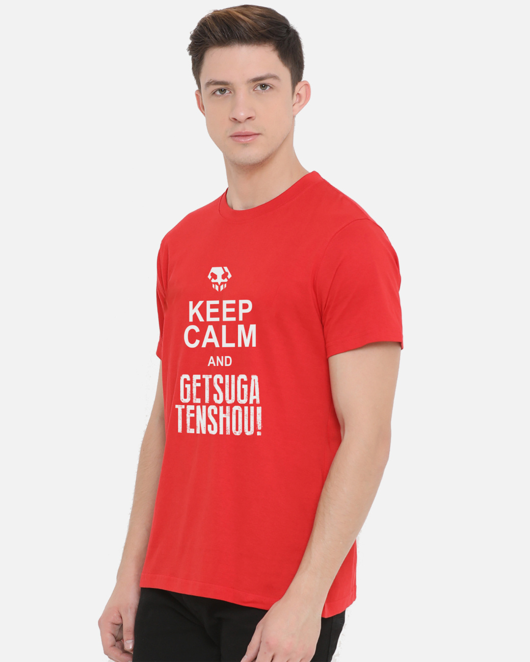 Shop Men's Red Keep Calm Typography T-shirt-Back