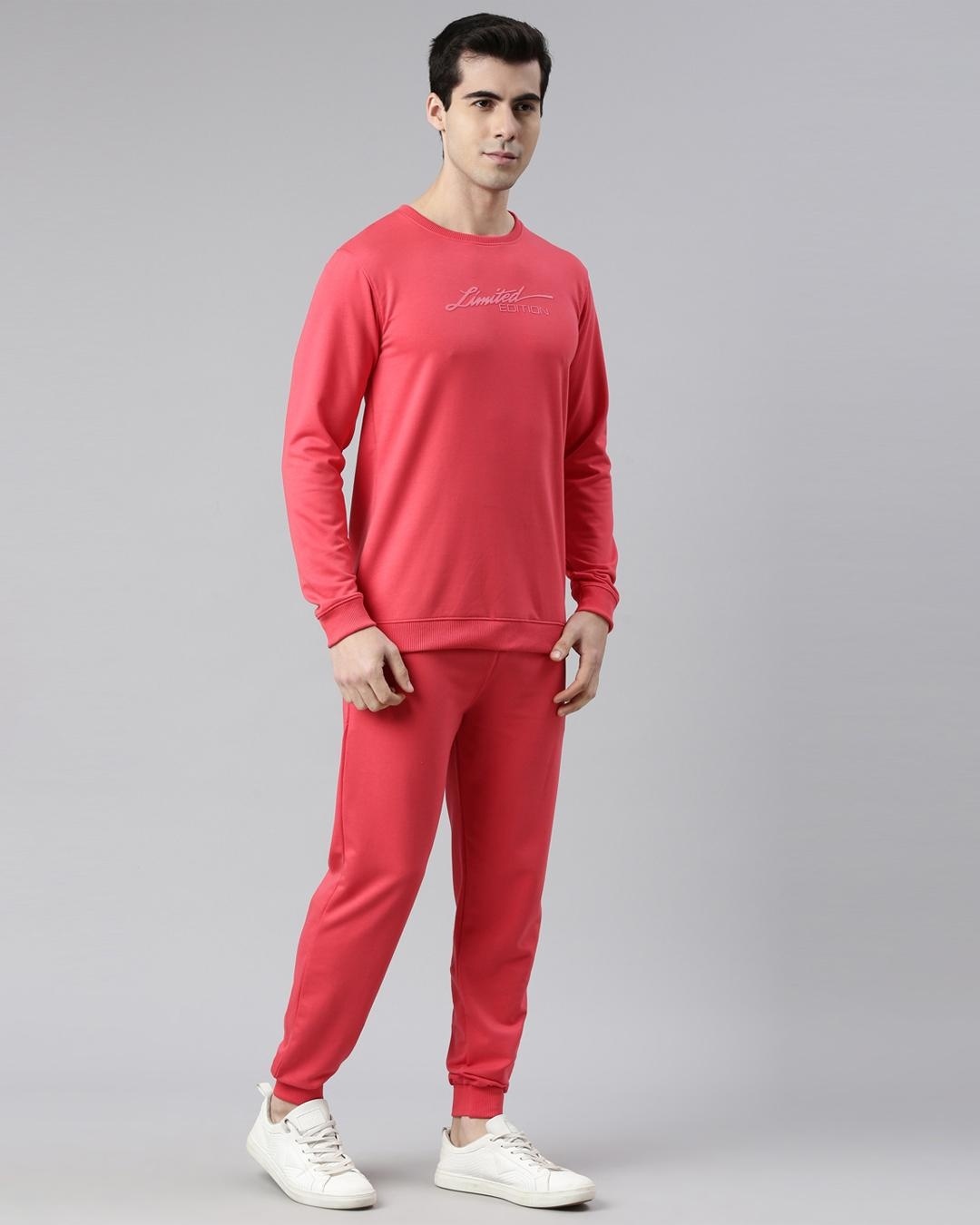 Shop Men's Red Limited Edition Typography Co-Ord Set-Back