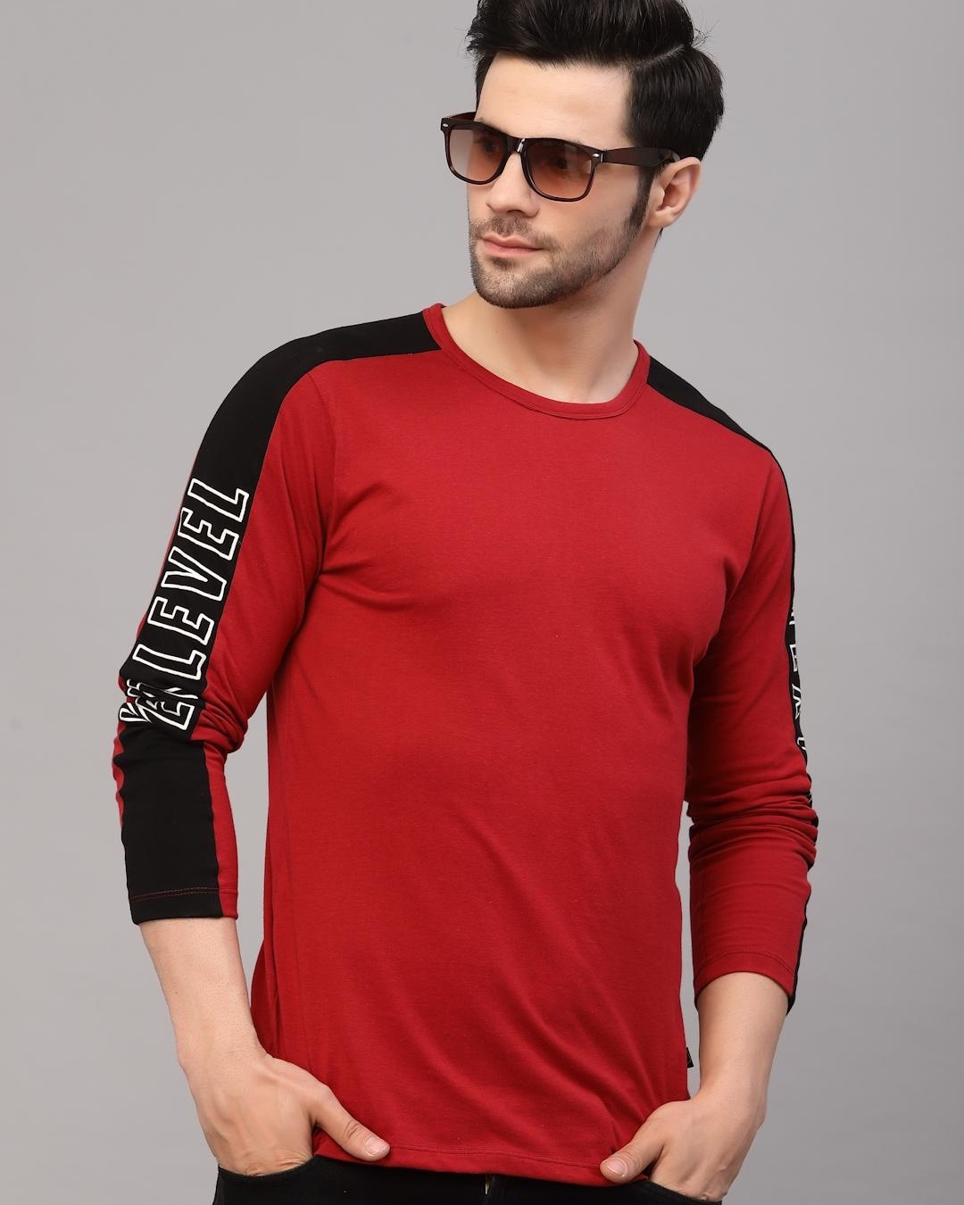 Shop Men's Red Next Level Typography Slim Fit T-shirt-Back