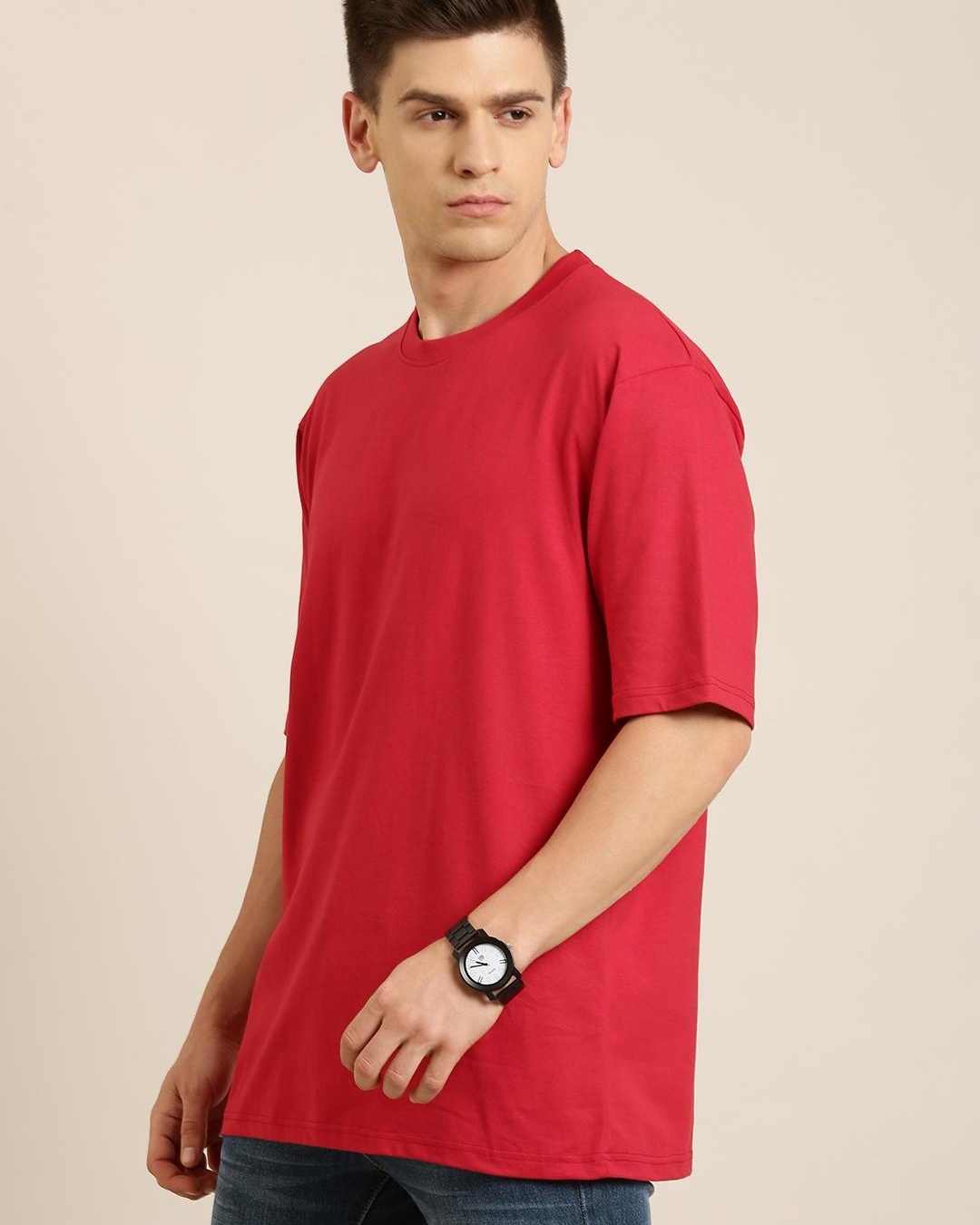 oversized t shirt red color