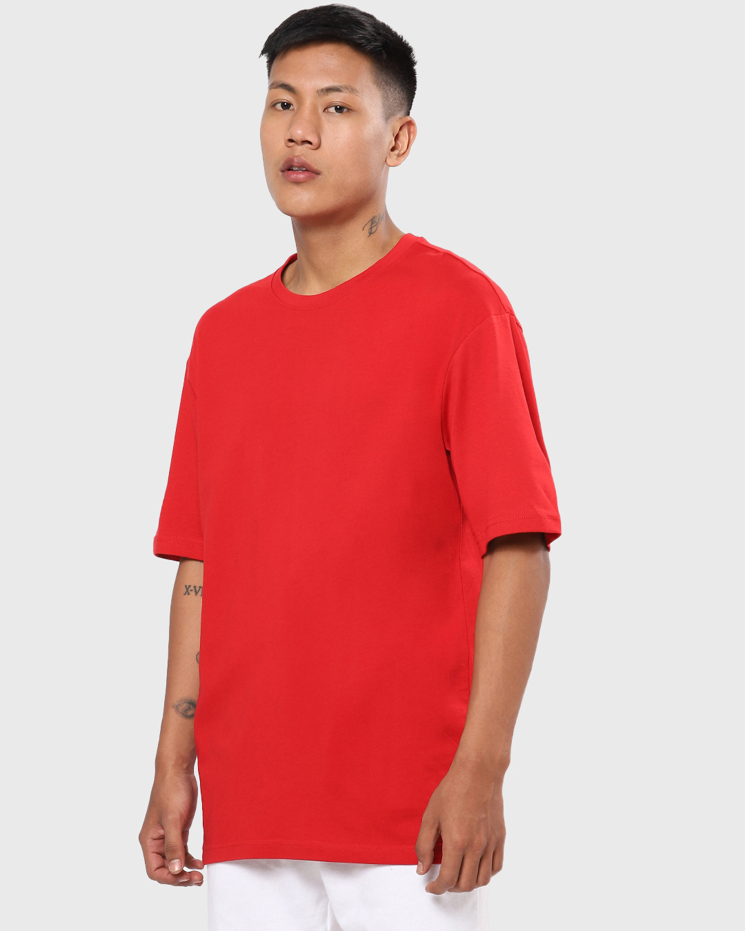 Shop Pack of 2 Men's Red Oversized T-shirt-Back