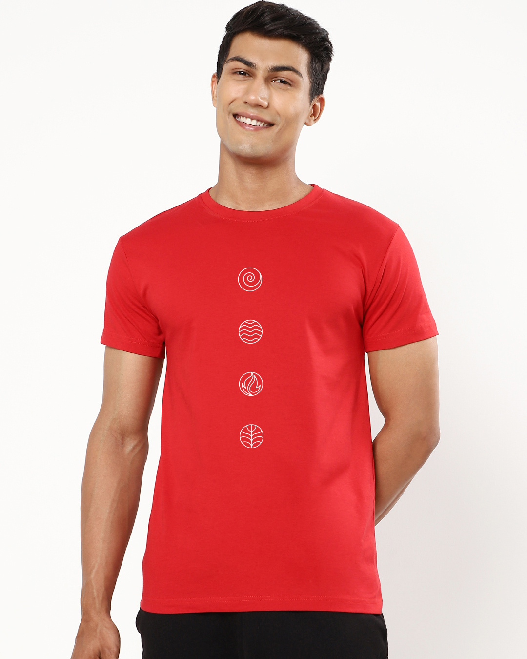 Shop Men's Red Peace Seeker Typography T-shirt-Back