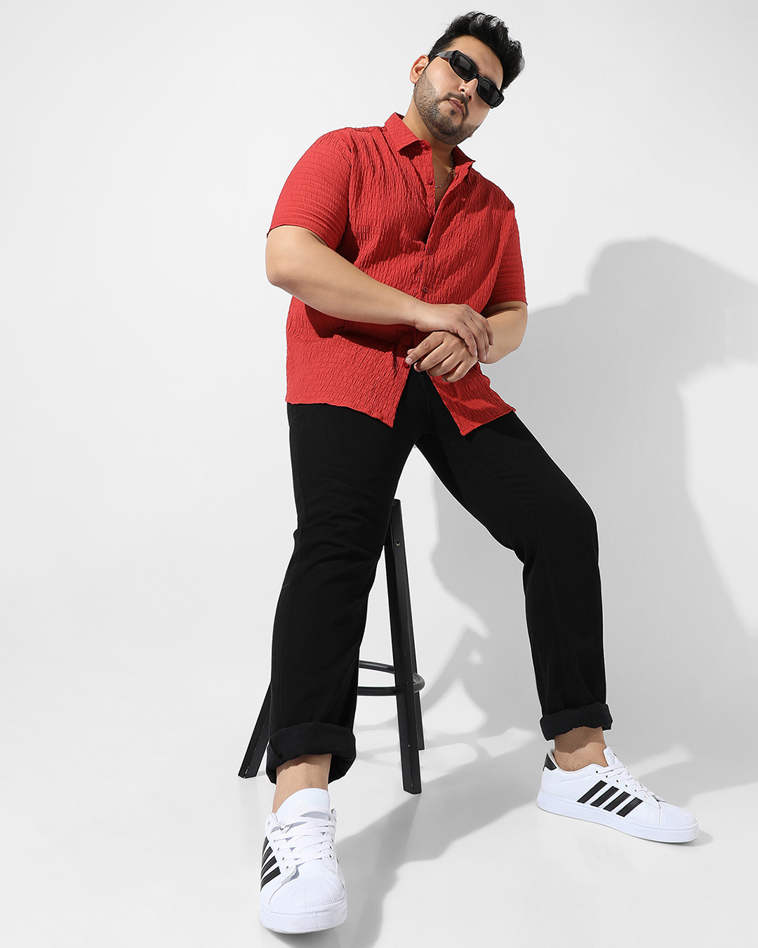 Shop Men's Red Plus Size Shirt-Back