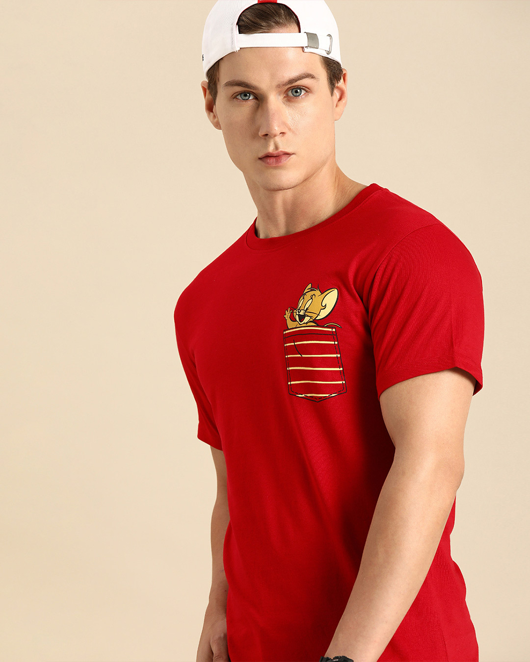 Shop Men's Red Pocket Jerry (TJL) Graphic Printed T-shirt-Back