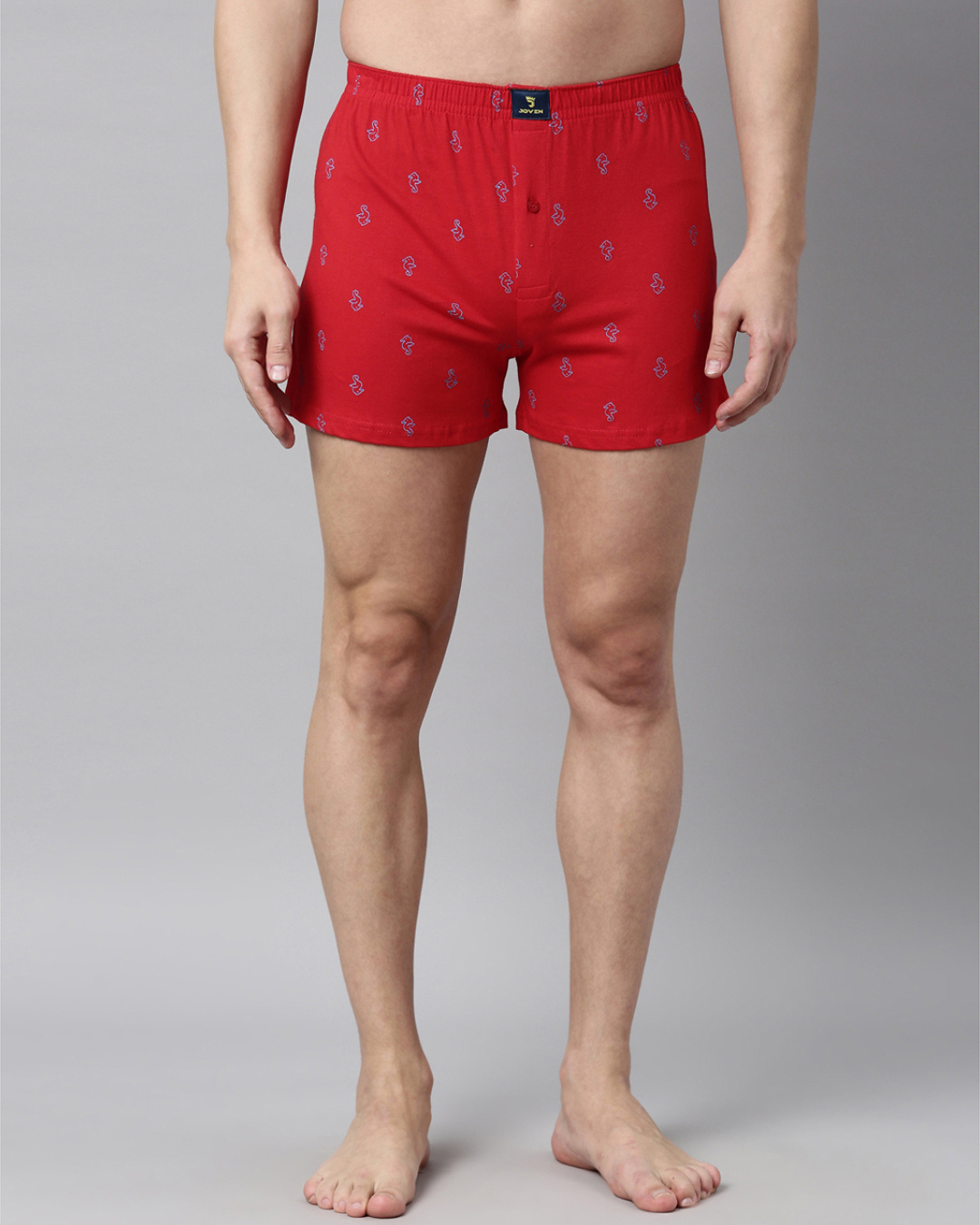 Buy Men's Red Printed Pure Cotton Boxer Online in India at Bewakoof