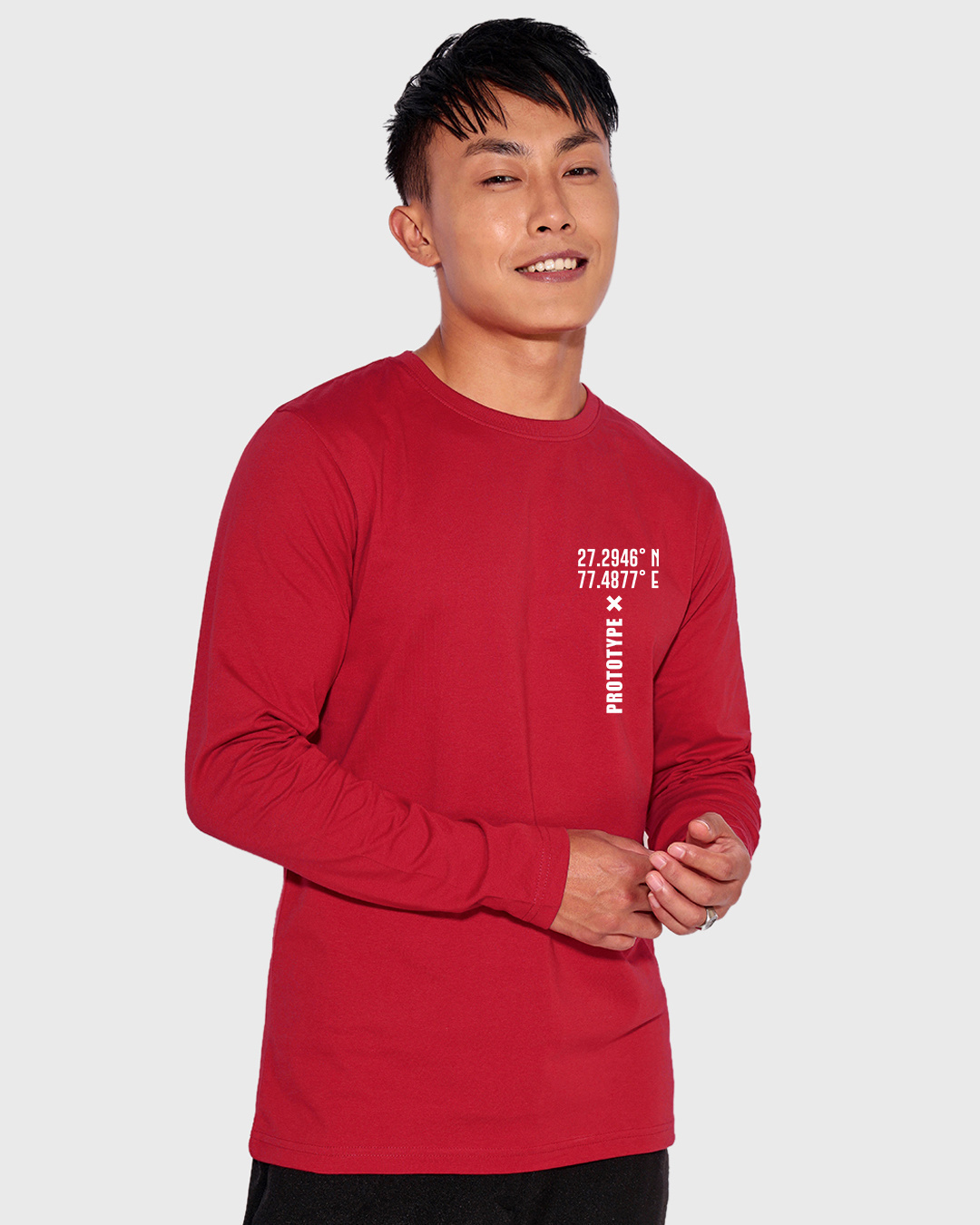 Shop Men's Red Prototype 1.0 Graphic Printed T-shirt-Back