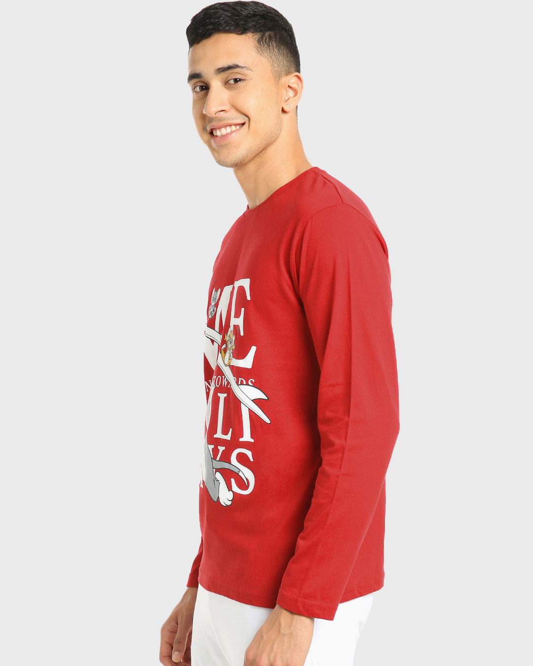 Shop Men's Red Running Towards Holidays Typography T-shirt-Back