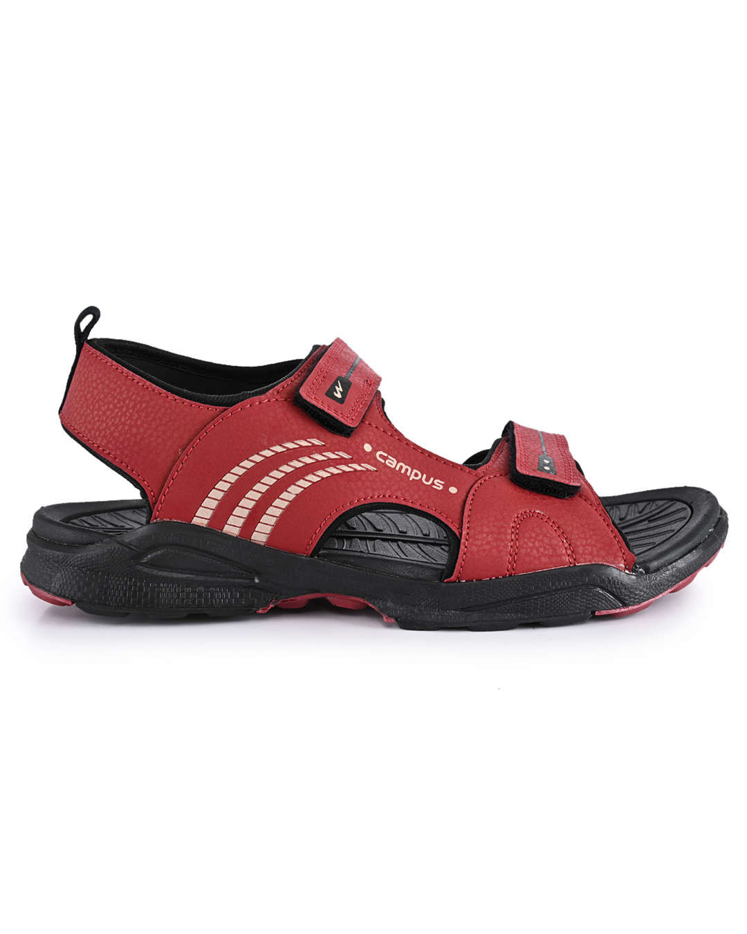 Shop Men's Red Self Design Sandals-Back