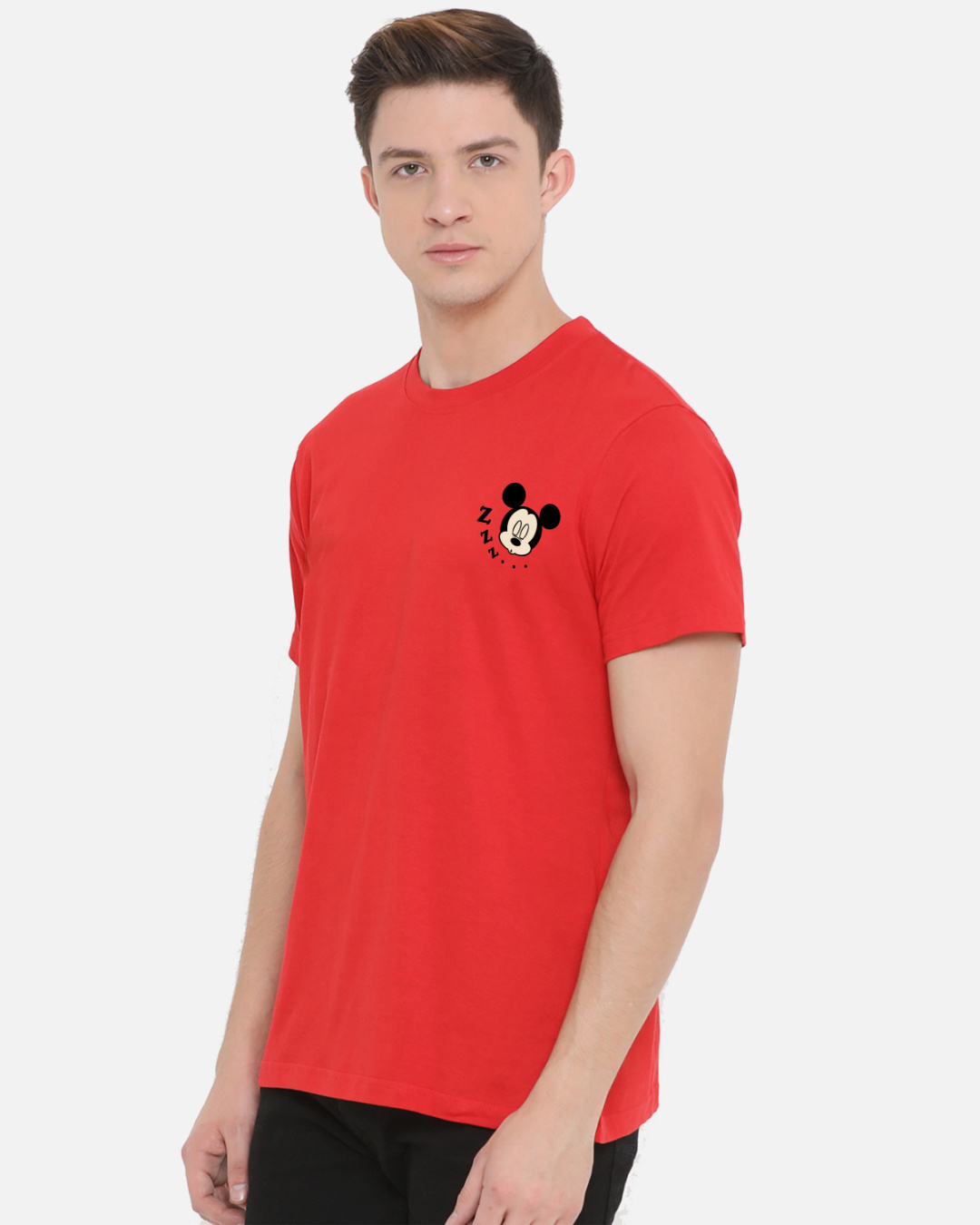 Shop Men's Red Sleepy Head Graphic Printed T-shirt-Back