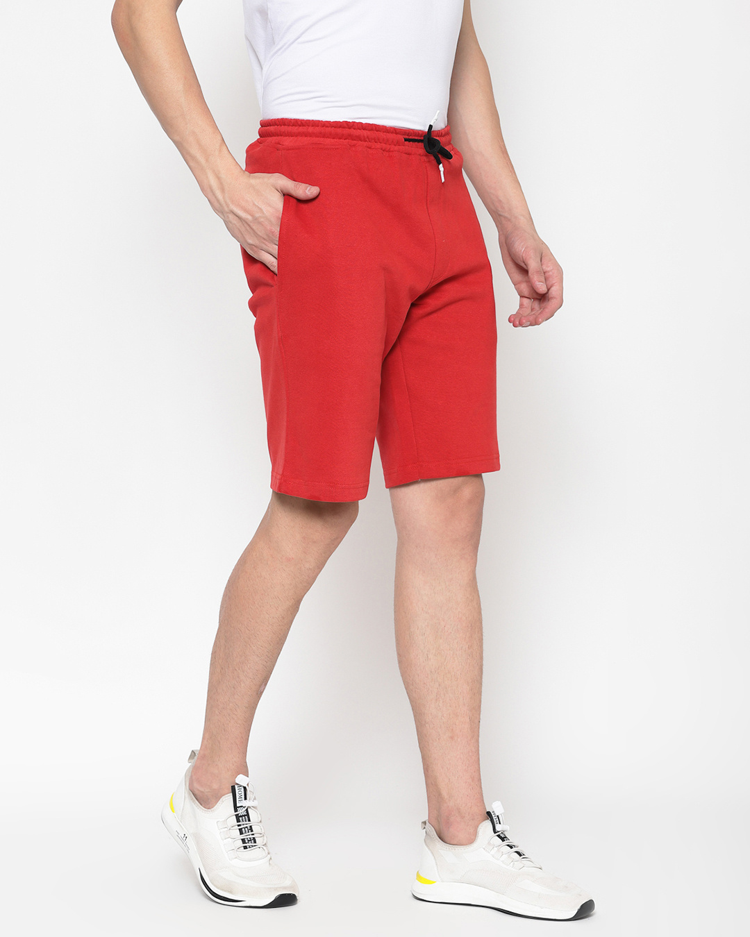 Buy Men's Red Slim Fit Shorts Online at Bewakoof