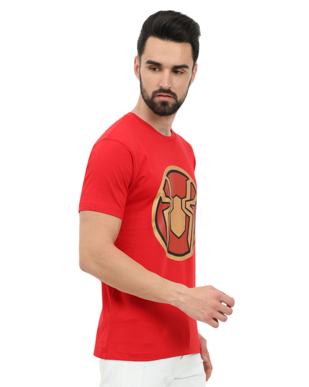 Shop Men's Red Spidey Logo Printed T-shirt-Back