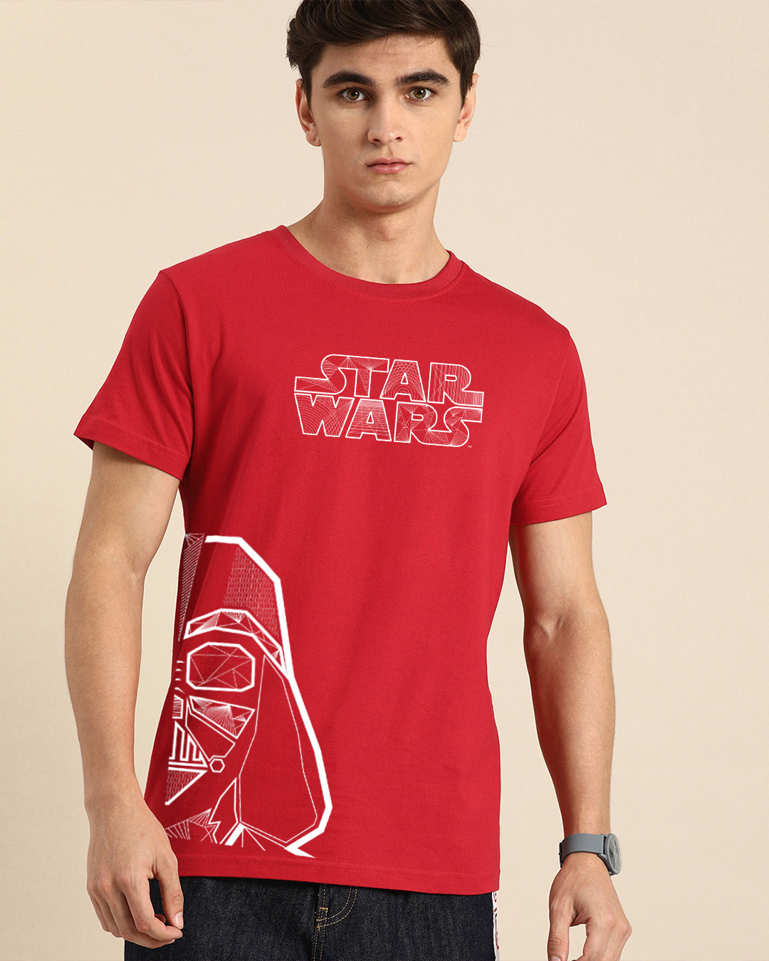 Shop Men's Red Star Wars T-shirt-Back