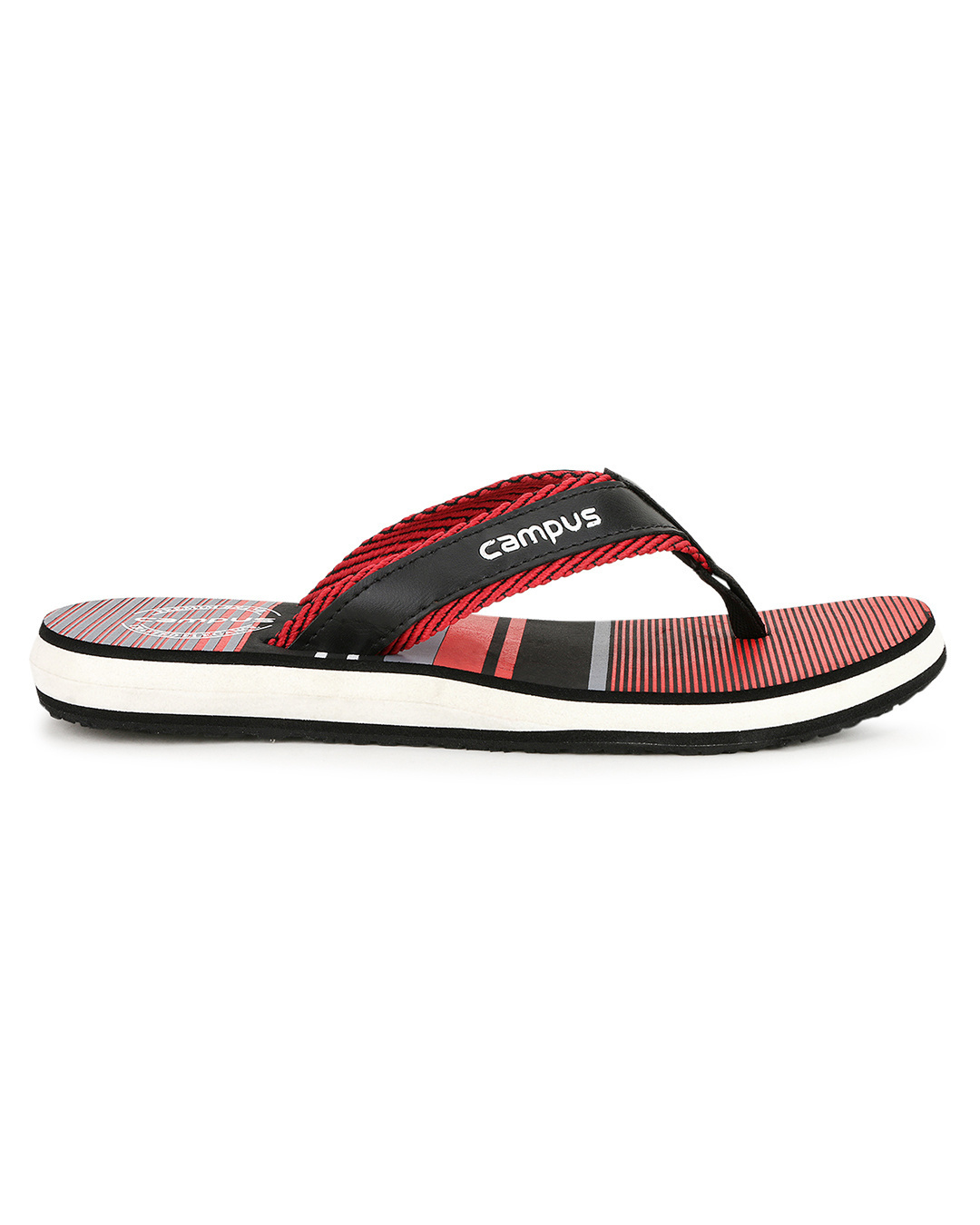 Shop Men's Red Striped Flip Flops-Back