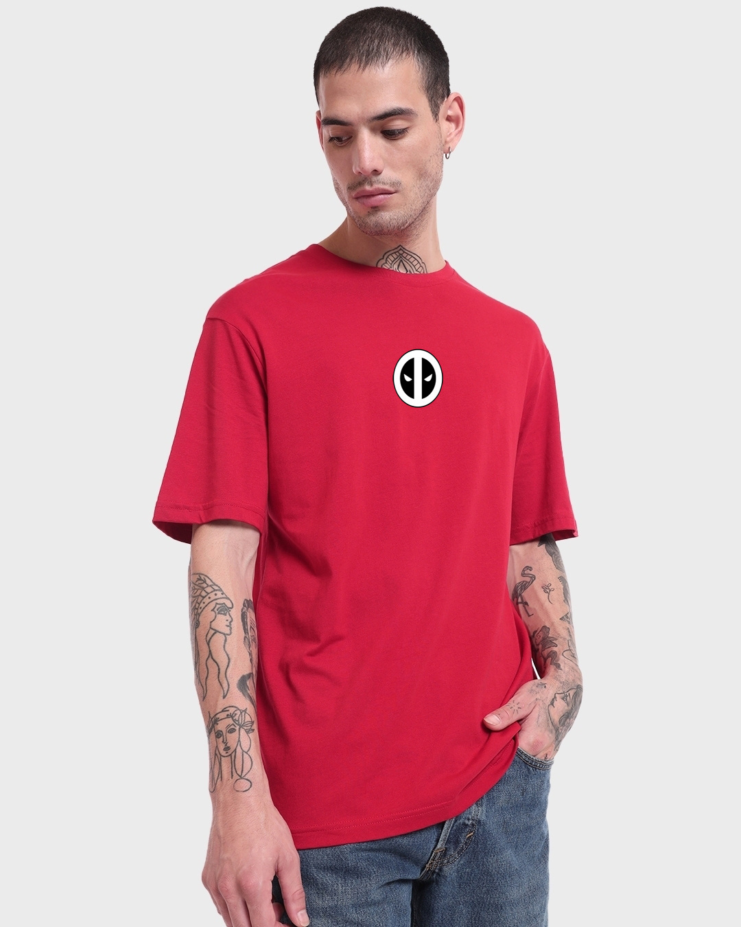 Shop Men's Red Weapon XI Graphic Printed Oversized T-shirt-Back