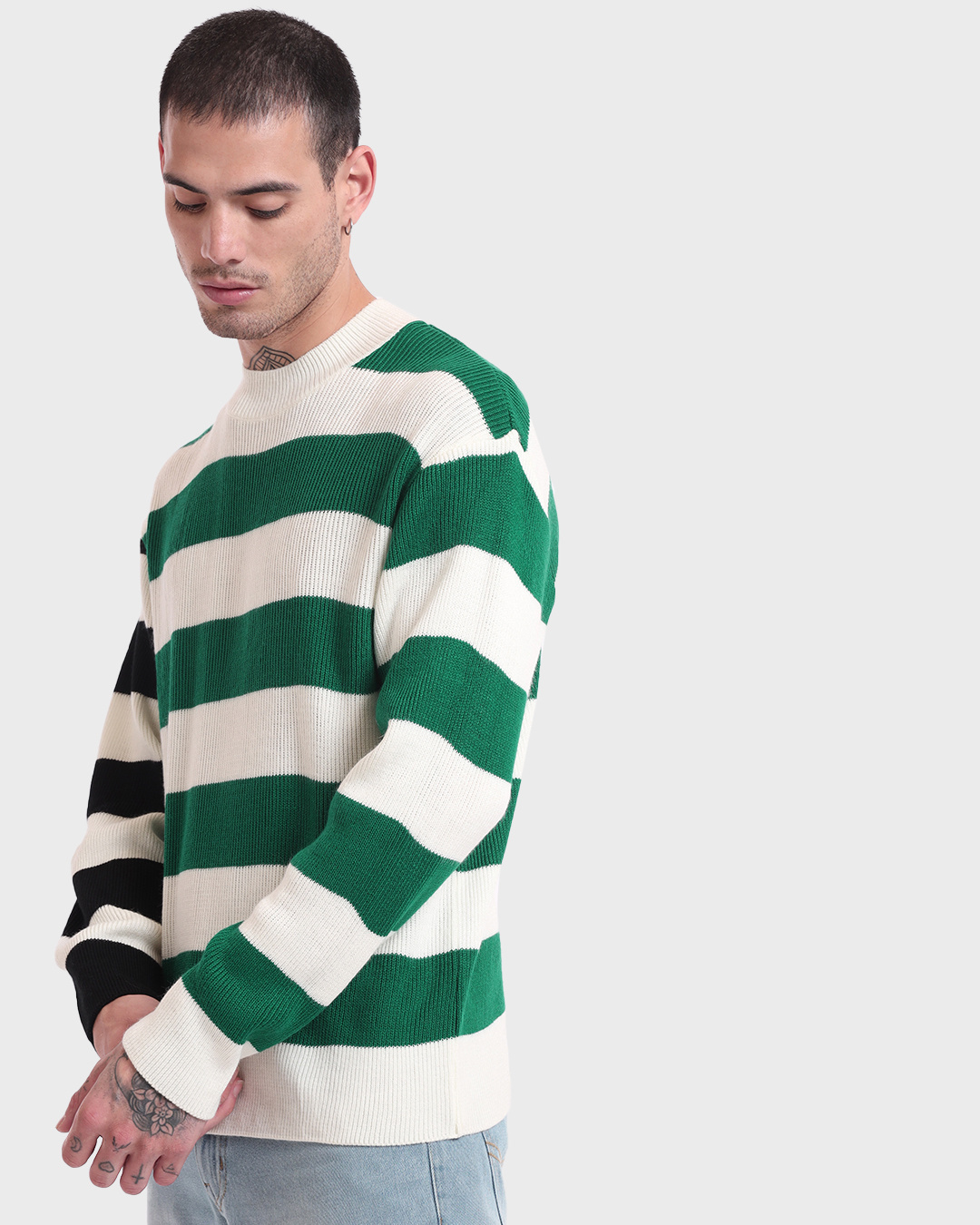 Shop Men's Rolling Hills Striped Oversized Sweater-Back
