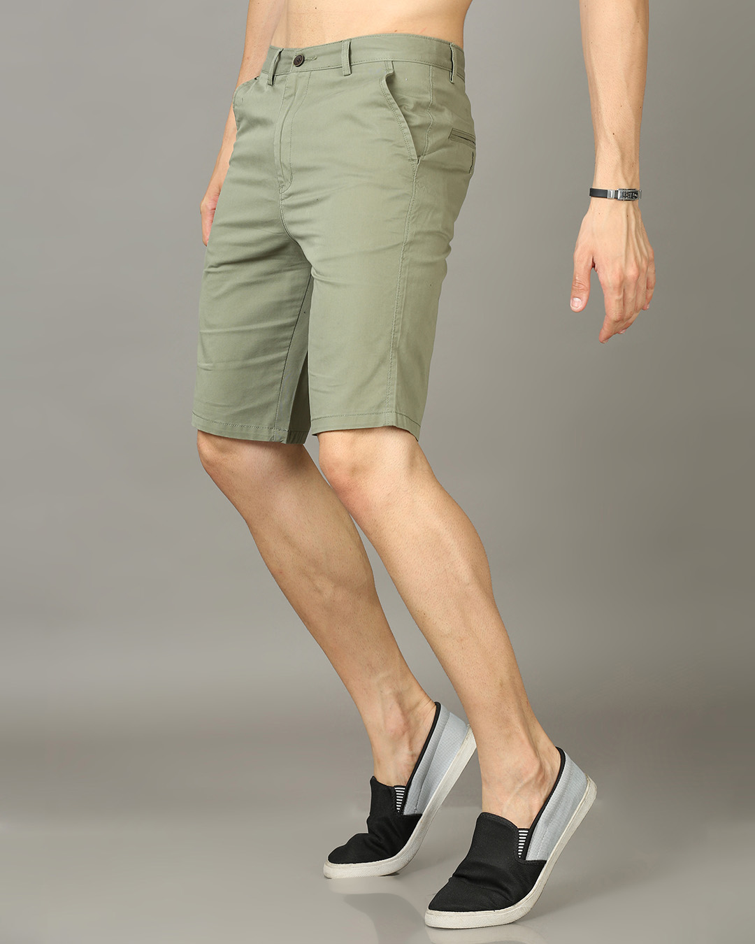 Buy Men's Sage Green Chino Shorts Online at Bewakoof