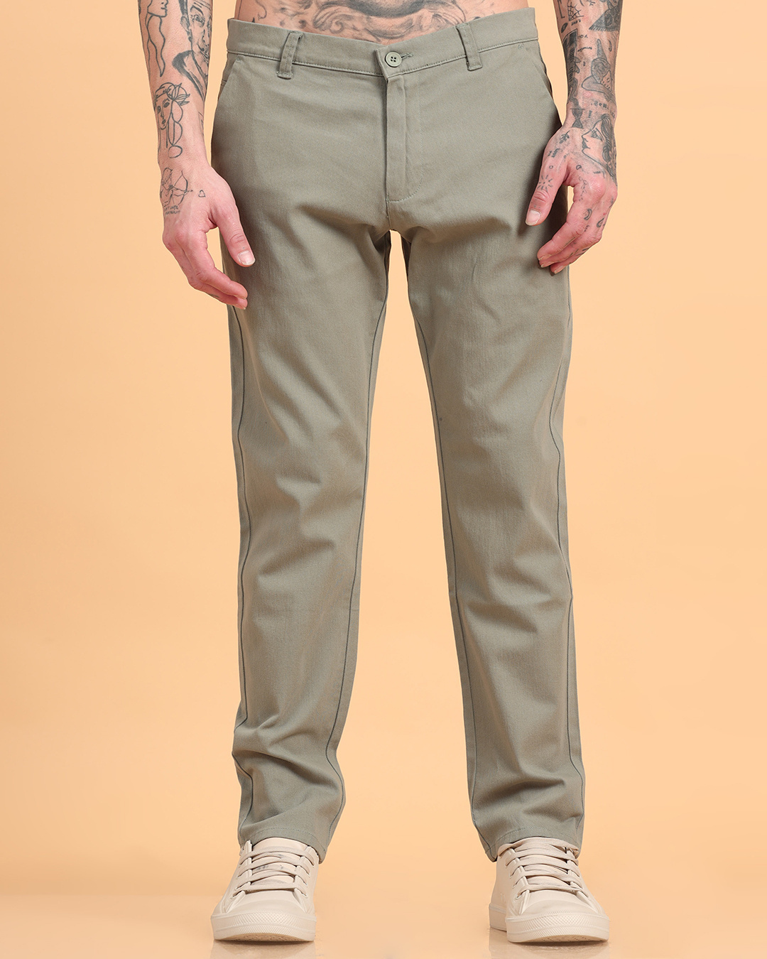 Shop Men's Sage Green Pants-Back