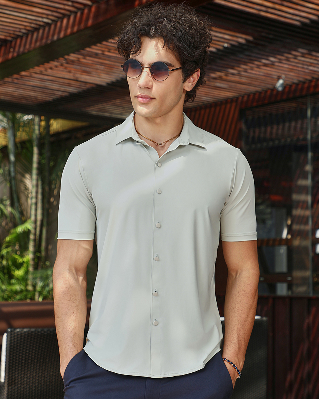 sage green nike shirt
