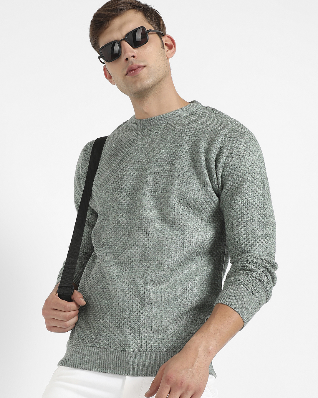 Buy Men's Sage Green Sweater Online at Bewakoof
